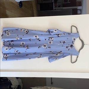 Floral open shoulder dress